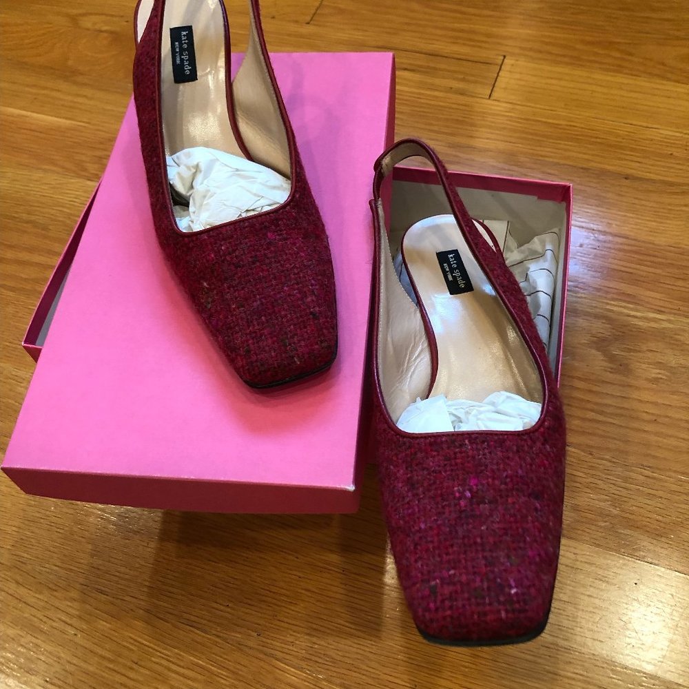 Kate Spade Red Slingbacks